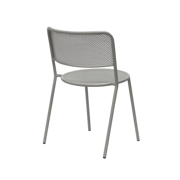 Eurostyle Nansen Stackable Outdoor Side Chair Set - Stylish, Durable Design For Summer Gatherings And Storage Oyster Gray Steel 90770-oysgry