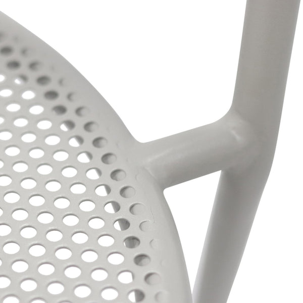 Eurostyle Nansen Stackable Outdoor Side Chair Set - Stylish, Durable Design For Summer Gatherings And Storage Oyster Gray Steel 90770-oysgry