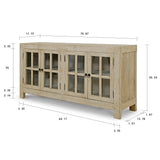 Lilys Glass Cabinet With 4 Doors Weathered White Wash--25% Discount 90770110