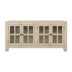 Lilys Glass Cabinet With 4 Doors Weathered White Wash--25% Discount 90770110