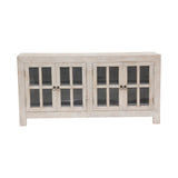 Lilys Glass Cabinet With 4 Doors Weathered White Wash--25% Discount 90770110