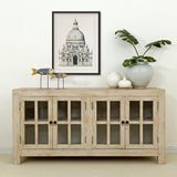 Lilys Glass Cabinet With 4 Doors Weathered White Wash--25% Discount 90770110