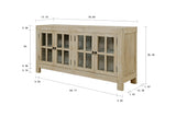 Lilys Glass Cabinet With 4 Doors Weathered White Wash--25% Discount 90770110