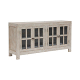 Lilys Glass Cabinet With 4 Doors Weathered White Wash--25% Discount 90770110