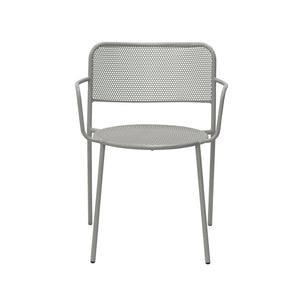 Eurostyle Nansen Stackable Outdoor Armchair Set – Elegant Design, Durable Steel, Perfect For Summer Gatherings Oyster Gray Steel 90772-oysgry