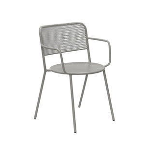 Eurostyle Nansen Stackable Outdoor Armchair Set – Elegant Design, Durable Steel, Perfect For Summer Gatherings Oyster Gray Steel 90772-oysgry