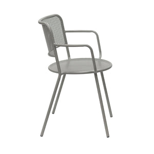 Eurostyle Nansen Stackable Outdoor Armchair Set – Elegant Design, Durable Steel, Perfect For Summer Gatherings Oyster Gray Steel 90772-oysgry