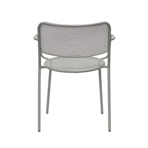 Eurostyle Nansen Stackable Outdoor Armchair Set – Elegant Design, Durable Steel, Perfect For Summer Gatherings Oyster Gray Steel 90772-oysgry