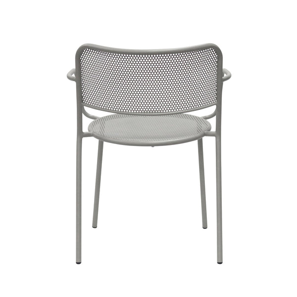 Eurostyle Nansen Stackable Outdoor Armchair Set – Elegant Design, Durable Steel, Perfect For Summer Gatherings Oyster Gray Steel 90772-oysgry