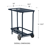 Enid Outdoor Cart in Dark Blue 90780-DKBLU EuroStyle