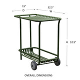 Enid Outdoor Cart in Dark Green 90780-DKGRN EuroStyle