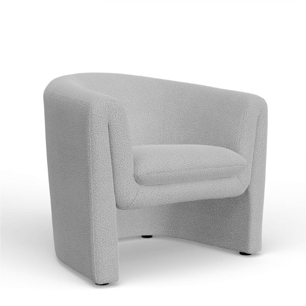 Alpine Furniture Tori Sculpted Barrel Accent Chair - Fully Upholstered, Removable Cushion, Supportive Comfort, Ready-To-Use 9078