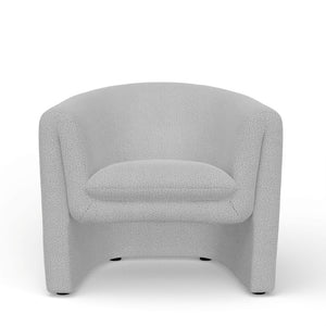 Alpine Furniture Tori Sculpted Barrel Accent Chair - Fully Upholstered, Removable Cushion, Supportive Comfort, Ready-To-Use 9078