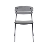 Kalmar Outdoor Side Chair in Dark Gray with Black Frame - Set of 2 90790-DKGRY EuroStyle