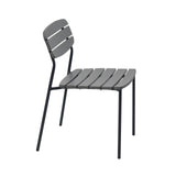 Kalmar Outdoor Side Chair in Dark Gray with Black Frame - Set of 2 90790-DKGRY EuroStyle