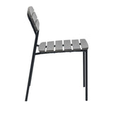 Kalmar Outdoor Side Chair in Dark Gray with Black Frame - Set of 2 90790-DKGRY EuroStyle