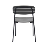 Kalmar Outdoor Side Chair in Dark Gray with Black Frame - Set of 2 90790-DKGRY EuroStyle