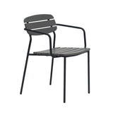 Kalmar Outdoor Armchair in Dark Gray with Black Frame - Set of 2 90792-DKGRY EuroStyle