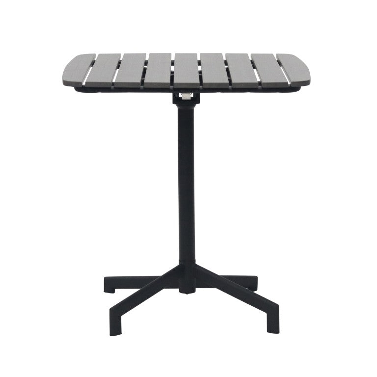 EuroStyle Kalmar Outdoor Folding Table Cast Aluminum and Steel Frame for Cafe Patio Spaces Dark Gray 90794-DKGRY
