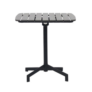 EuroStyle Kalmar Outdoor Folding Table Cast Aluminum and Steel Frame for Cafe Patio Spaces Dark Gray 90794-DKGRY