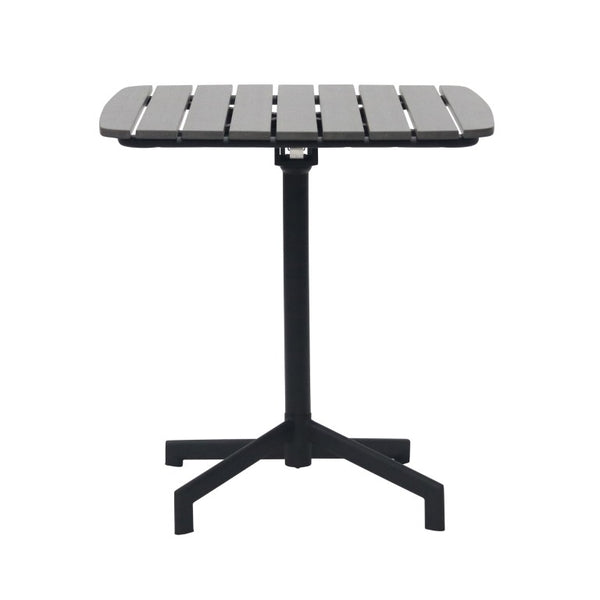 EuroStyle Kalmar Outdoor Folding Table Cast Aluminum and Steel Frame for Cafe Patio Spaces Dark Gray 90794-DKGRY