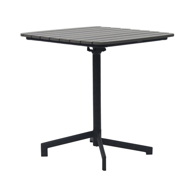 EuroStyle Kalmar Outdoor Folding Table Cast Aluminum and Steel Frame for Cafe Patio Spaces Dark Gray 90794-DKGRY