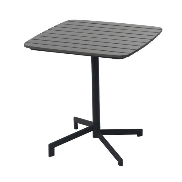 EuroStyle Kalmar Outdoor Folding Table Cast Aluminum and Steel Frame for Cafe Patio Spaces Dark Gray 90794-DKGRY
