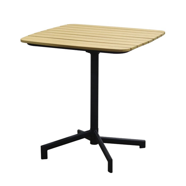 EuroStyle Kalmar Outdoor Folding Table Cast Aluminum and Steel Frame for Cafe Patio Spaces Natural 90794-NAT