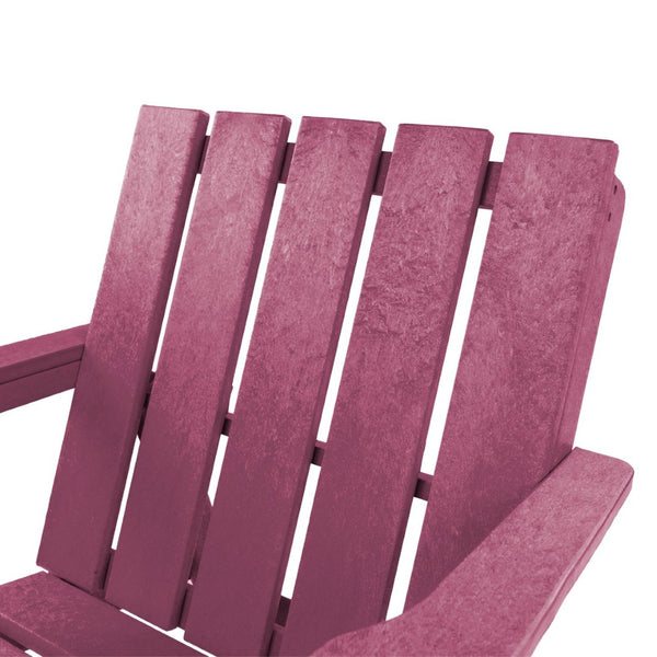 English Elm Shoreline Recycled Hdpe Folding Adirondack Chair Fully Assembled Modern Patio Seating Burgundy B2745P409686