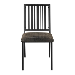 English Elm Brown and Black Slat Back Side Chair (Set Of 2)