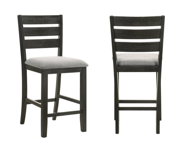 English Elm Contemporary Solid Wood Counter Height Dining Set with Extendable Table and Tufted Bench B011S00794