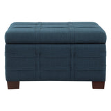 OSP Home Furnishings Detour Strap Ottoman Azure