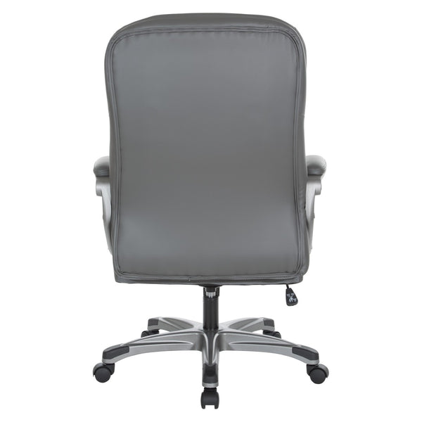 OSP Home Furnishings Exec Bonded Leather Office Chair with Lumbar Support for Executive Home Workspace ECH67707-EC42