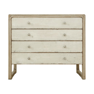Lilys Peking Ming Side Table With 4 Drawers Antique Off White 9081