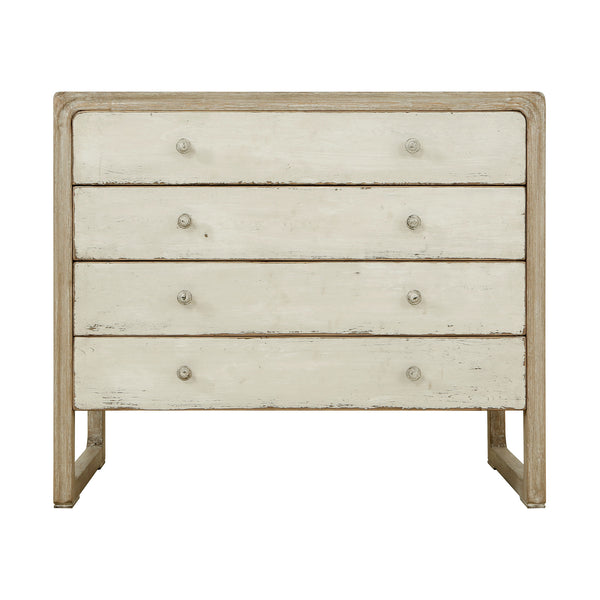 Lilys Peking Ming Side Table With 4 Drawers Antique Off White 9081