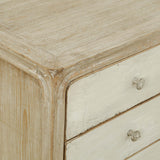 Lilys Peking Ming Side Table With 4 Drawers Antique Off White 9081