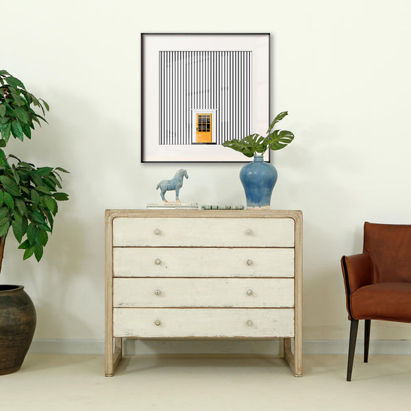 Lilys Peking Ming Side Table With 4 Drawers Antique Off White 9081
