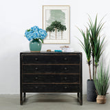 Lilys Peking Ming Side Table With 4 Drawers Antique Black Pre-Order Only 9081-BL
