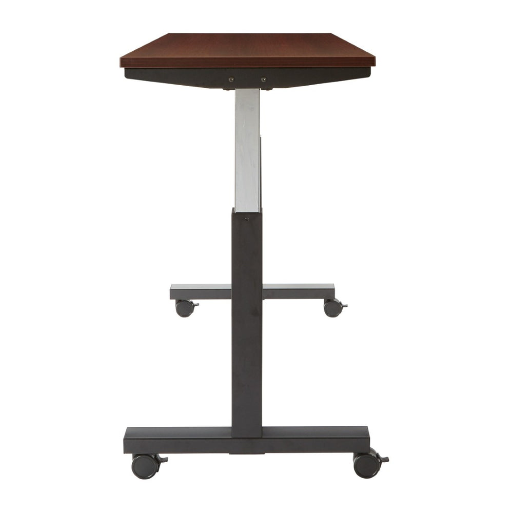 OSP Home Furnishings Adj Height Table Pneumatic Laminate Top Steel Frame Locking Casters Office Flex Mah 60X24 PHAT2460M3