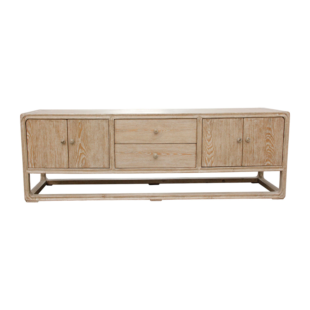 Lilys Peking Ming Media Console With Drawers Weathered White Wash-12.5% Discount 9083-WS