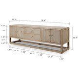 Lilys Peking Ming Media Console With Drawers Weathered White Wash-12.5% Discount 9083-WS