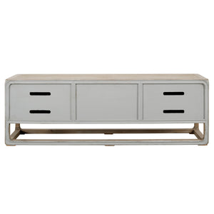 Lilys Peking Ming Media Console With Drawers Weathered White Wash-12.5% Discount 9083-WS