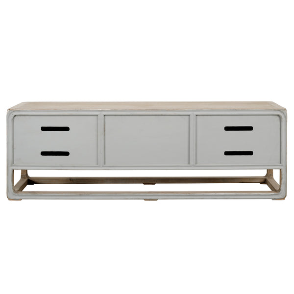 Lilys Peking Ming Media Console With Drawers Weathered White Wash-12.5% Discount 9083-WS