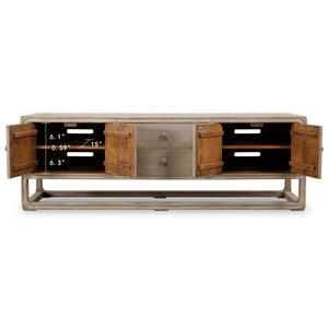 Lilys Peking Ming Media Console With Drawers Weathered White Wash-12.5% Discount 9083-WS