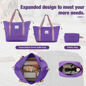 English Elm Softside Expandable Spinner Luggage Set with Tsa Lock Duffel Polyester Travel Purple N732P201004I