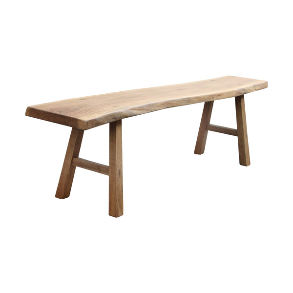 Lilys 65" Live Edge Walnut Wood Bench Natural(Size And Color Vary) 9086-NA