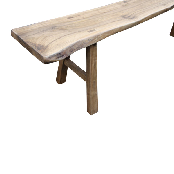 Lilys 65" Live Edge Walnut Wood Bench Natural(Size And Color Vary) 9086-NA