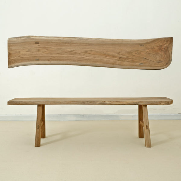 Lilys 65" Live Edge Walnut Wood Bench Natural(Size And Color Vary) 9086-NA