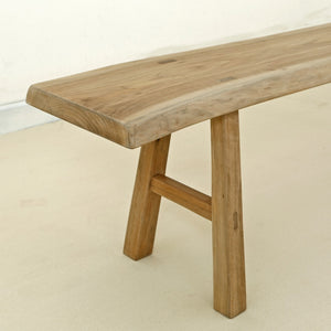 Lilys 65" Live Edge Walnut Wood Bench Natural(Size And Color Vary) 9086-NA