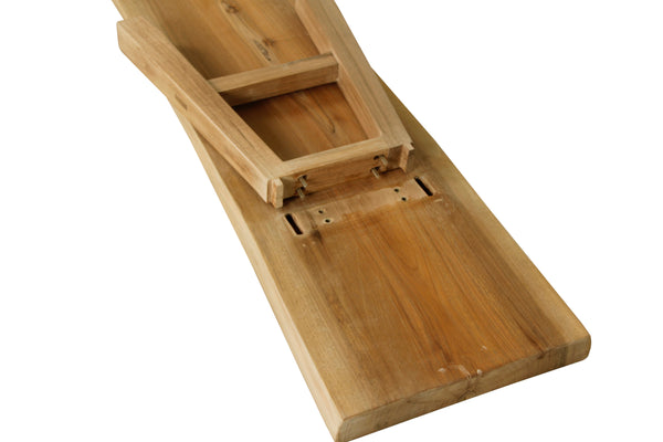 Lilys 65" Live Edge Walnut Wood Bench Natural(Size And Color Vary) 9086-NA